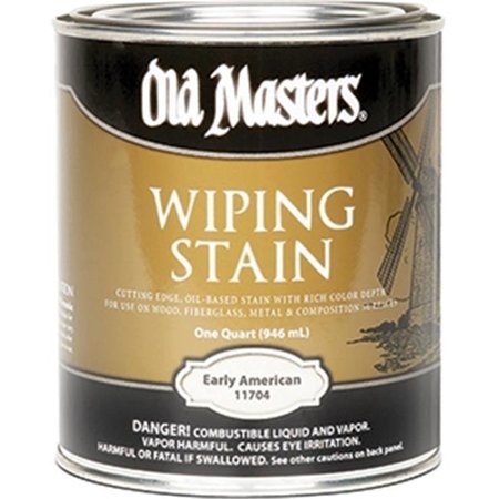 OLD MASTERS Old Masters 11704 Early American Wiping 240 Voc Stain - 1 Quart 86348117044